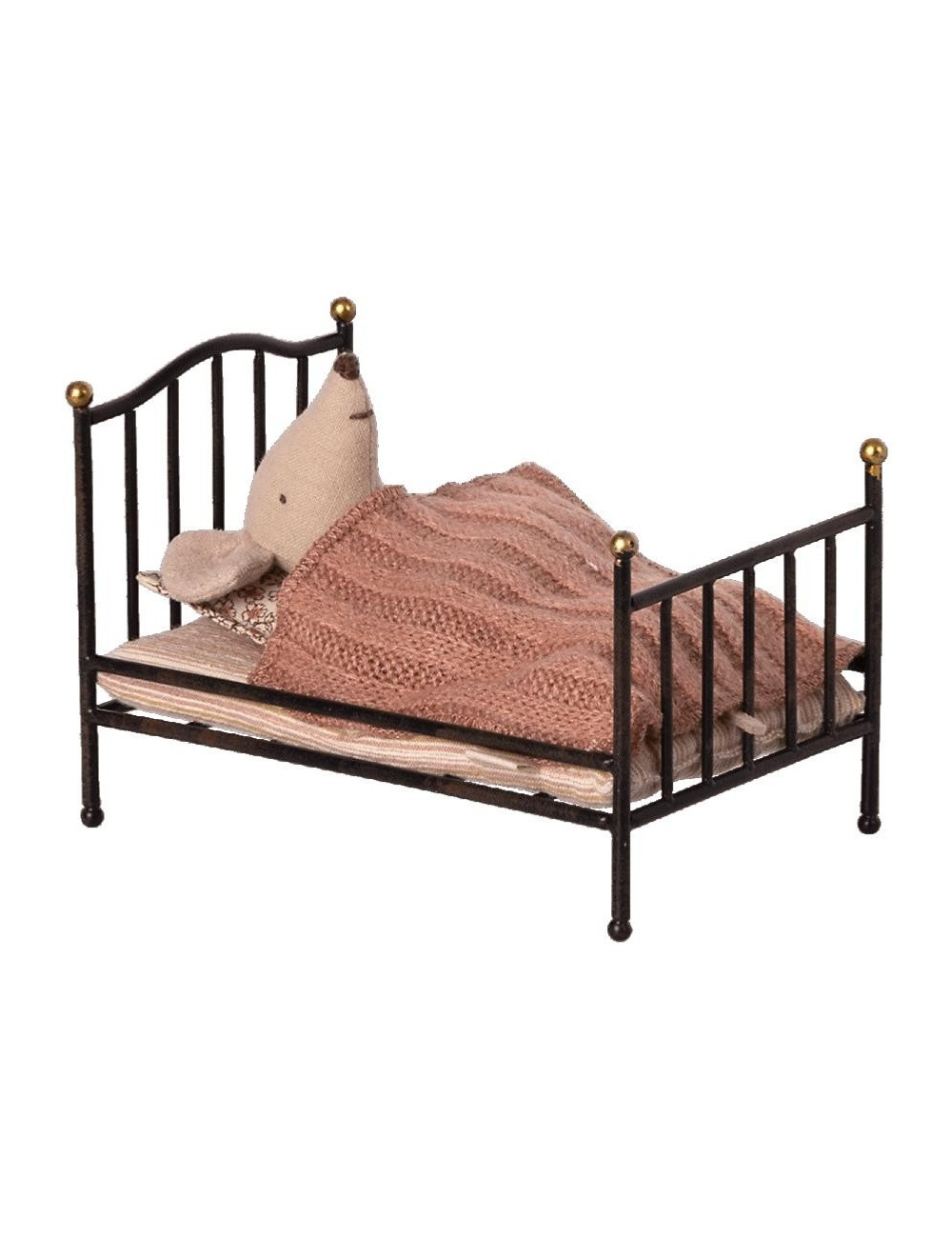 Łóżko dla myszki Maileg Vintage Bed - Anthracite