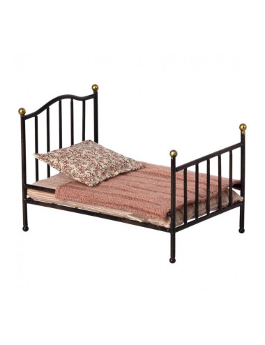 Łóżko dla myszki Maileg Vintage Bed - Anthracite