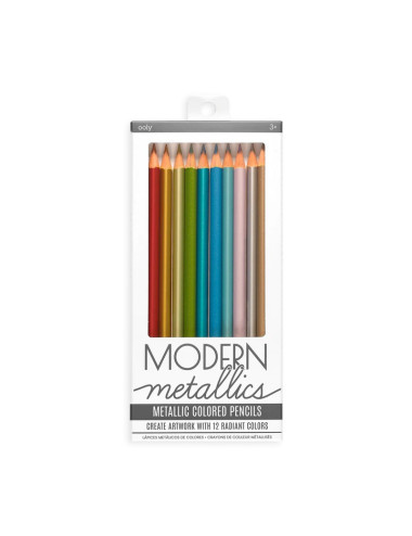 Metaliczne kredki ołówkowe Ooly 12 kolorów