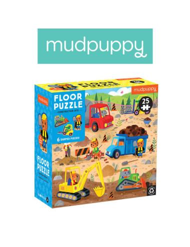 Puzzle podłogowe Mudpuppy Plac budowy 25 elementów