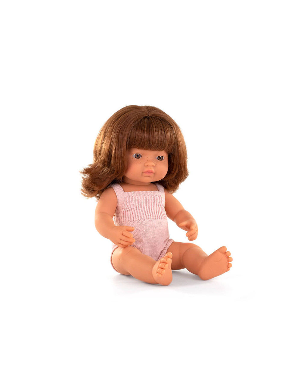 Lalka Miniland Dziewczynka Europejka 38 cm Colorful Edition, Rude Włosy