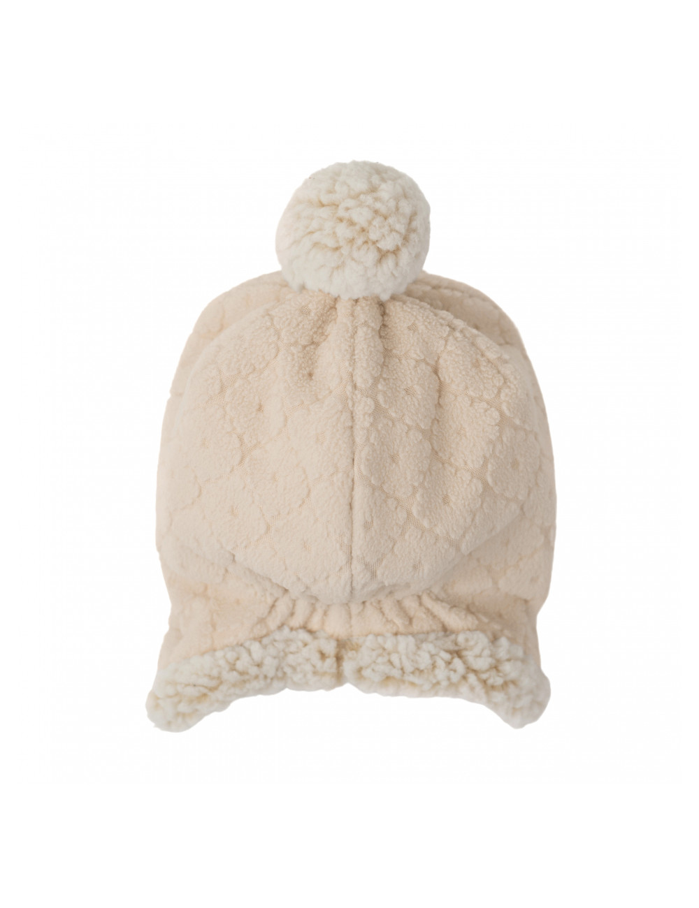 Dwuwarstwowa zimowa czapeczka z polaru Jasnobeżowa Fleece Birch