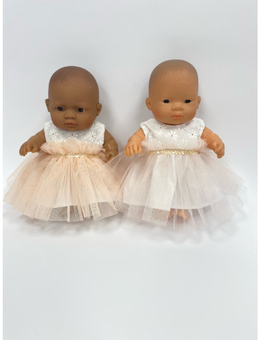 Przytullale Sukienka tiulowa dla lalki z cekinami 21 cm