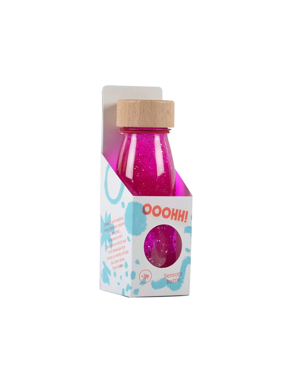 Butelka sensoryczna Petit Boum Float Różowa