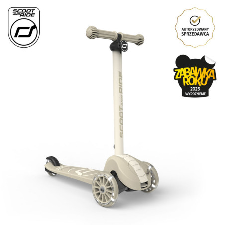 Highwaykick 3S Hulajnoga z systemem sterowania 2w1 i kółkami LED składana 3+ Ash