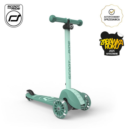 Highwaykick 3S Hulajnoga z systemem sterowania 2w1 i kółkami LED składana 3+ Forest