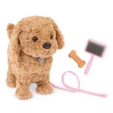 Interaktywny chodzący piesek OurGeneration Playful Paws Goldendoodle Pup