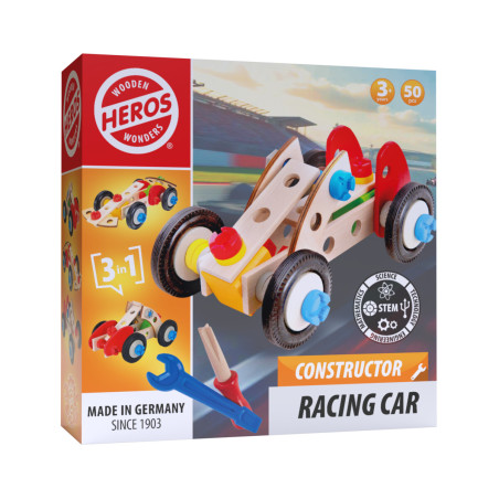 Klocki konstrukcyjne rajdówka 3w1 Heros Toys 50 elementów 3+