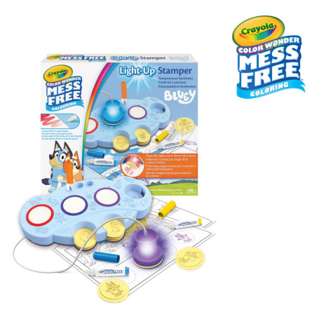 Podświetlane stemple dla dzieci niebrudzące Color Wonder Mess Free Bluey Crayola