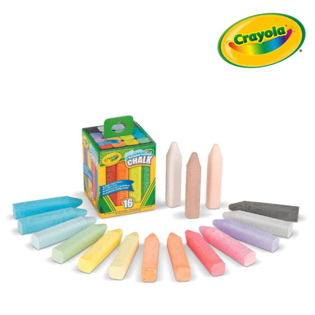 Kreda chodnikowa dla dzieci kolorowa 16 kolorów Crayola