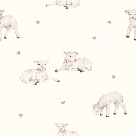 Otulacz muślinowy z bawełny organicznej 100x100 My Memi little sheeps