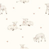 Otulacz muślinowy z bawełny organicznej 100x100 My Memi little sheeps