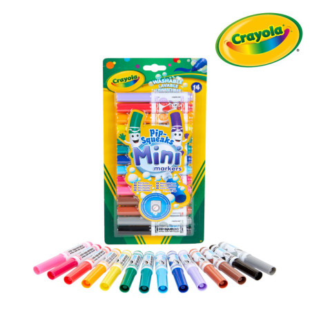 Mini flamastry stożkowe dla dzieci zmywalne Crayola 14 kolorów