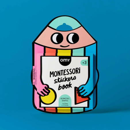 Książeczka Montessori z naklejkami OMY Figury i Kształty