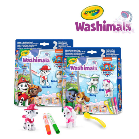 Zestaw figurki do malowania i mycia Crayola Washimals Psi Patrol