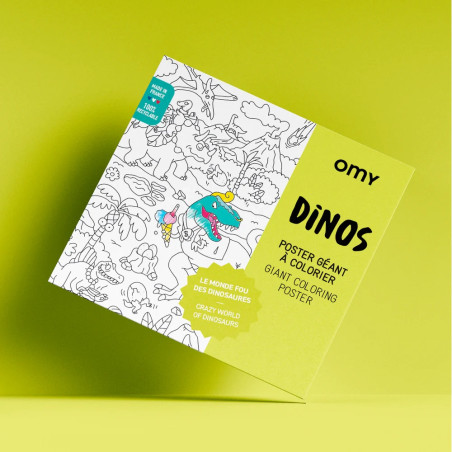 Gigantyczna kolorowanka 100x70 OMY Dinozaury - Majolinek.pl