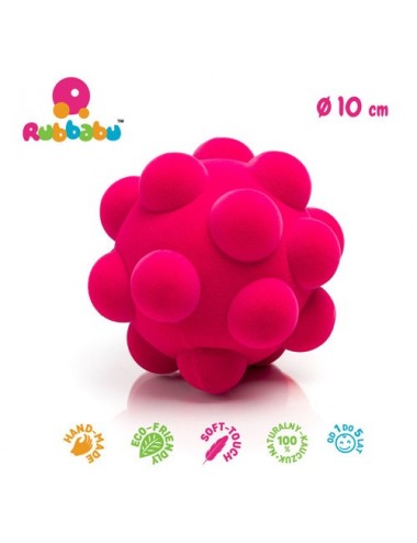 Piłka sensoryczna Rubbabu wirus różowa