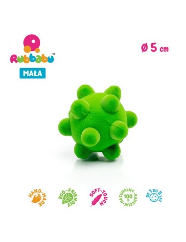 Piłka sensoryczna Rubbabu wirus zielona mała