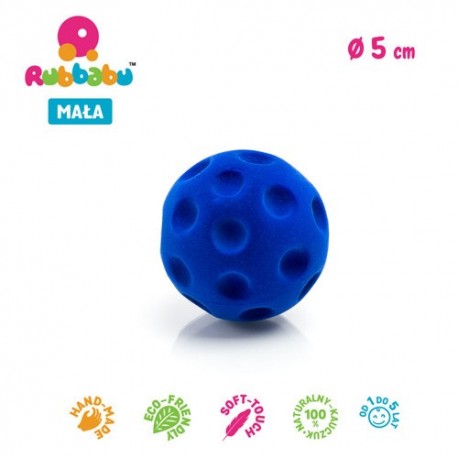 Piłka sensoryczna Rubbabu golfowa niebieska mała