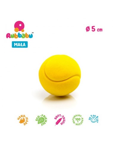 Piłka sensoryczna Rubbabu tenisowa żółta mała