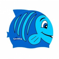Silikonowy czepek dla dzieci SwimFin niebieski