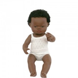 Lalka Miniland Chłopiec Afrykańczyk 38cm