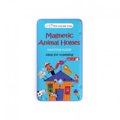 Gra magnetyczna The Purple Cow Puzzle zwierzęta i ich domy