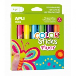 Farby w kredce Apli Kids neonowe 6 kolorów