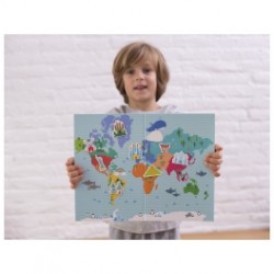 Magnetyczna układanka Apli Kids Mapa Świata