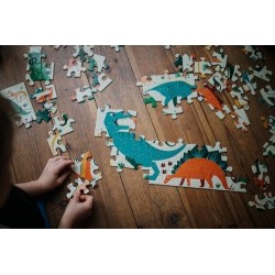 Puzzle dwustronne Mudpuppy Dinozaury 100 elementów 6+