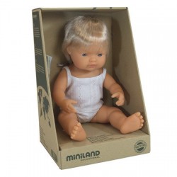 Lalka Miniland Chłopiec Europejczyk 38cm