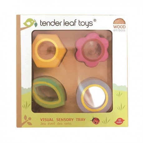 Drewniana zabawka sensoryczna Kwiaty Tender Leaf Toys - zabawka optyczna