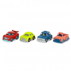 Zestaw 4 małych autek Wonder Wheels B.Toys