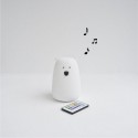 Silikonowa lampka Rabbit & Friends Duży Miś Biały z głośnikiem