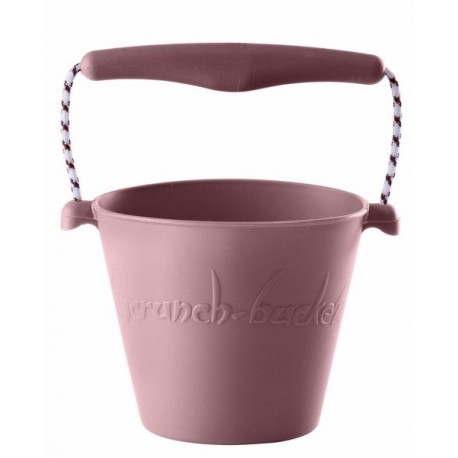 Scrunch-bucket Zwijane wiaderko silikonowe, Pudrowy Róż