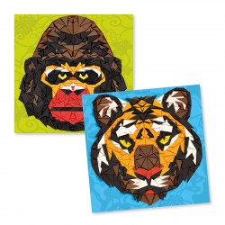 Zestaw artystyczny Piankowe mozaiki Djeco Tygrys i goryl