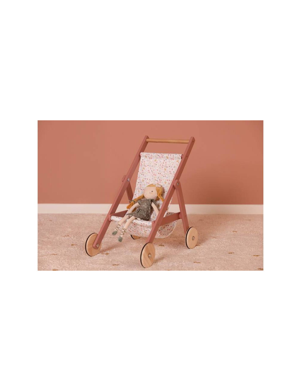 Drewniany wózek dla lalek...
