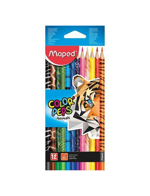 Kredki Maped Colorpeps Animals 12 kolorów - sklep z zabawkami Majolinek.pl