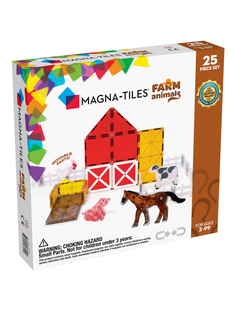 Klocki magnetyczne Magna-Tiles Farm Animals 25el.