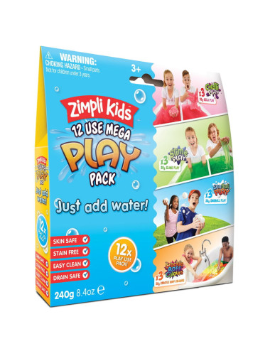 Zestaw Magicznych proszków do kąpieli Mega Play Pack 12 szt. Zimpli Kids